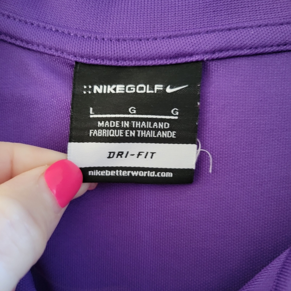 Nike Mens Golf Dri Fit Purple size large - Picture 2 of 6